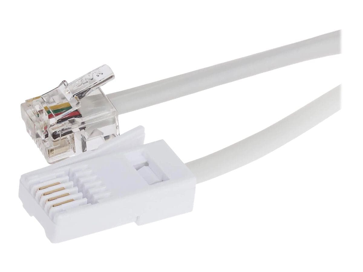 Maplin RJ11 to BT Plug BT- 431A Telephone Modem Cable - White, 3m - maplin.co.uk