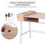 ProperAV MDF Computer Desk - Oak/White - maplin.co.uk