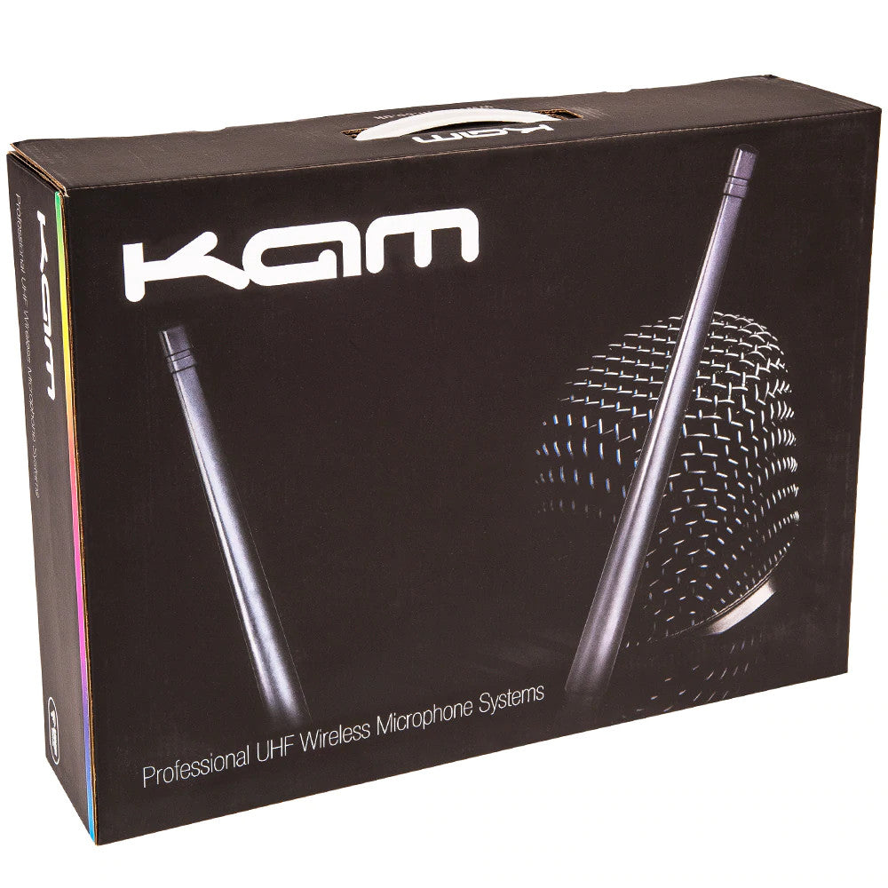 Kam Radiomic UHF Single Fixed-Channel Receiver with Wireless Microphone - Black - maplin.co.uk