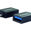 Maplin USB-C to USB-A 3.1 Gen 1 Female Adapter Twin Pack - Black, 14cm - maplin.co.uk