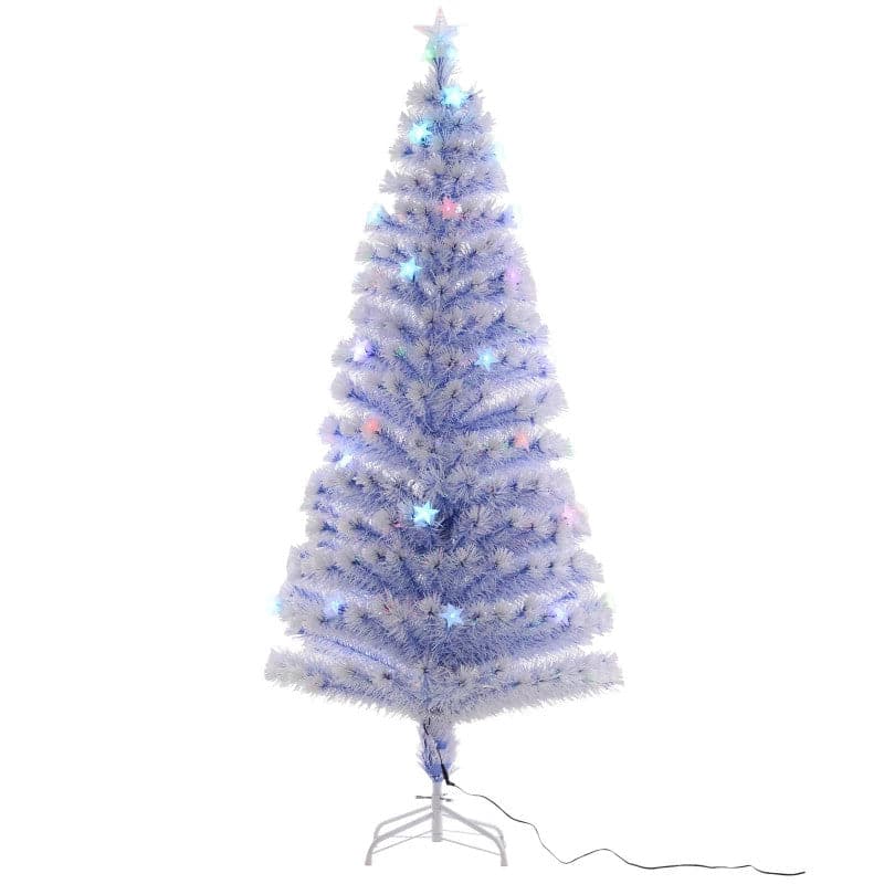 HOMCOM 5ft Pre-Lit Fibre Optic LED Artificial Christmas Tree - maplin.co.uk