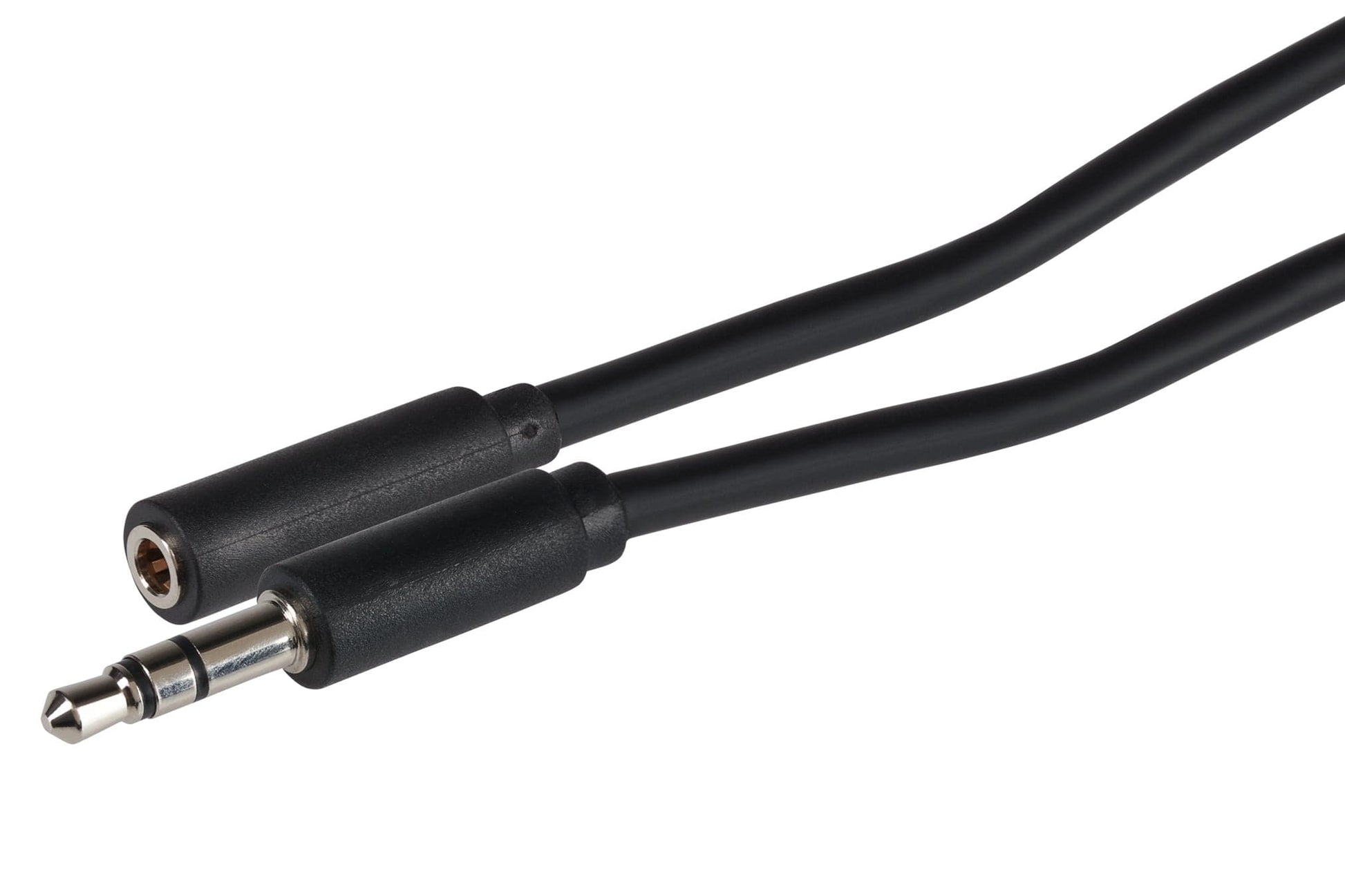 Maplin 3.5mm Aux Stereo 3 Pole Jack Plug to 3.5mm Female Jack Plug Extension Cable - Black, 5m - maplin.co.uk