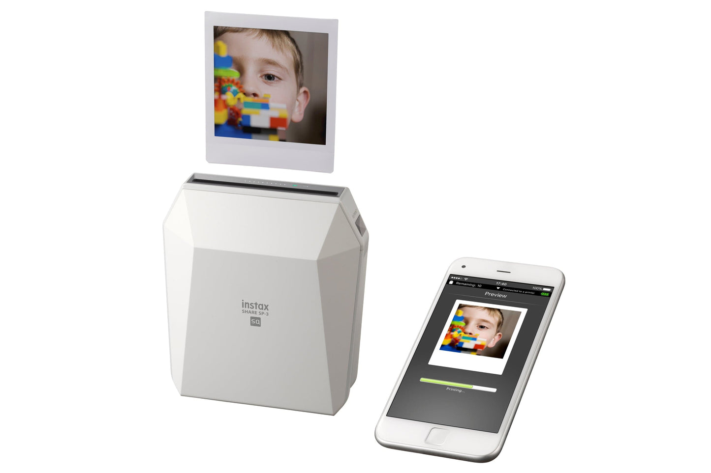 Fujifilm Instax SP-3 Share Square Wireless Photo Printer - White - maplin.co.uk