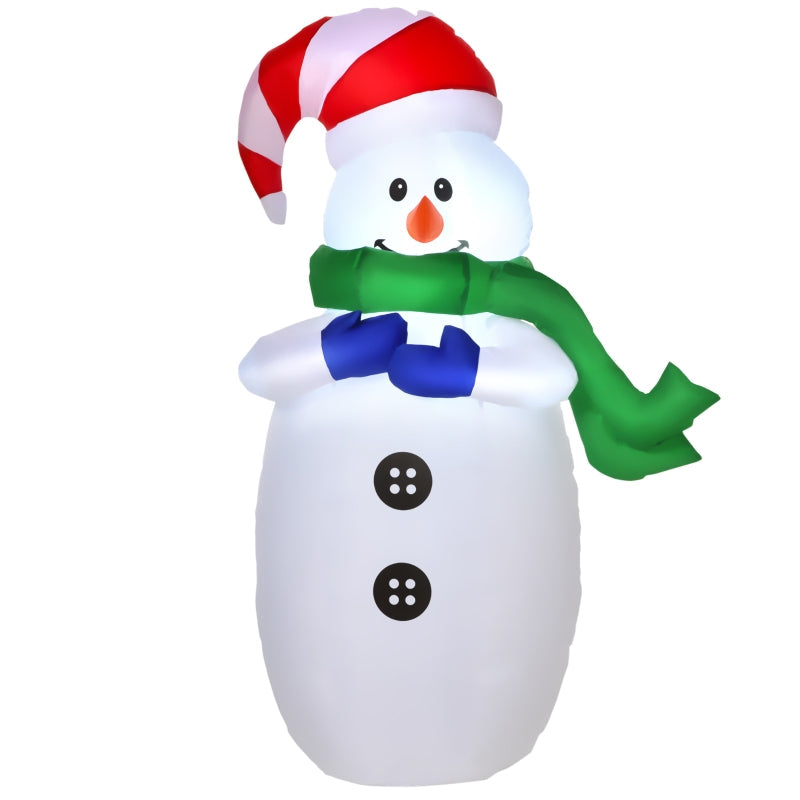 HOMCOM 4ft Inflatable LED Christmas Snowman Decoration - maplin.co.uk