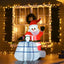 HOMCOM 5ft Inflatable LED Santa Claus & Penguin with Ice House Outdoor Christmas Decoration - maplin.co.uk