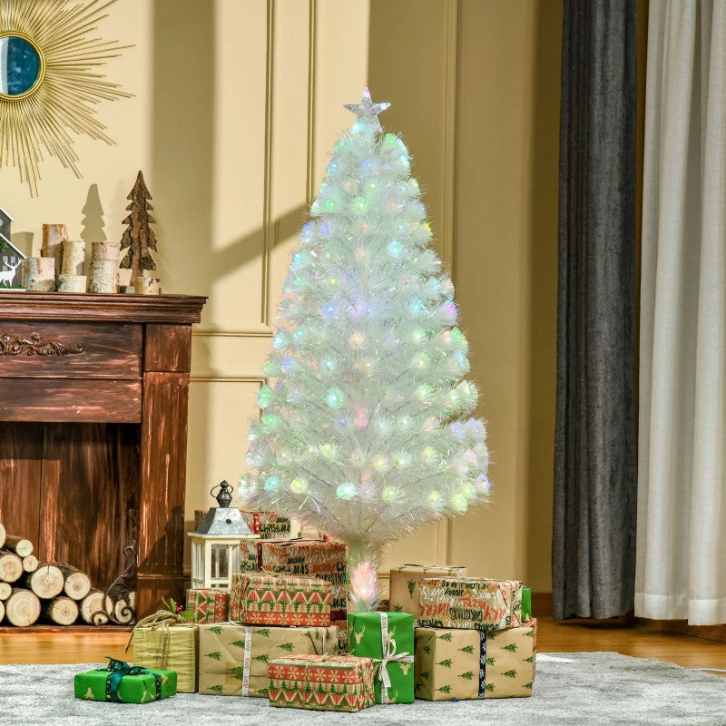 HOMCOM 5ft Pre-Lit Fibre Optic LED Artificial Christmas Tree - maplin.co.uk
