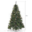 HOMCOM 1.8m Pre-Lit Artificial Christmas Tree with Metal Stand - maplin.co.uk