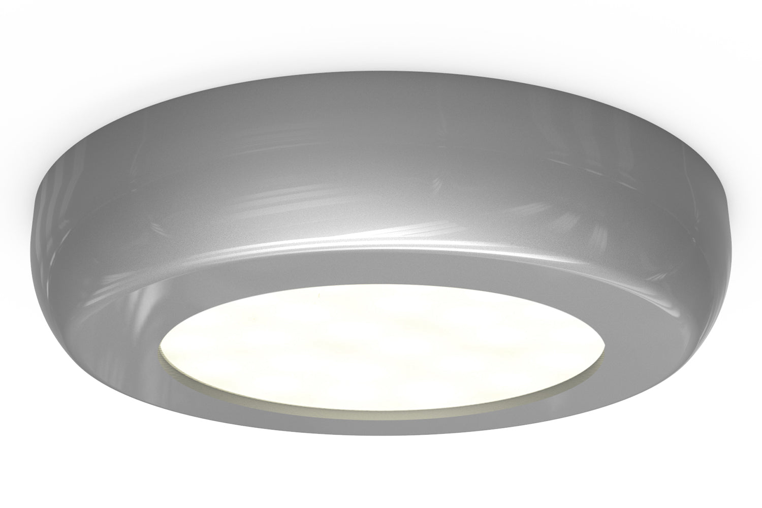 4lite Mains Powered Circle Cabinet LED Light - Silver - maplin.co.uk