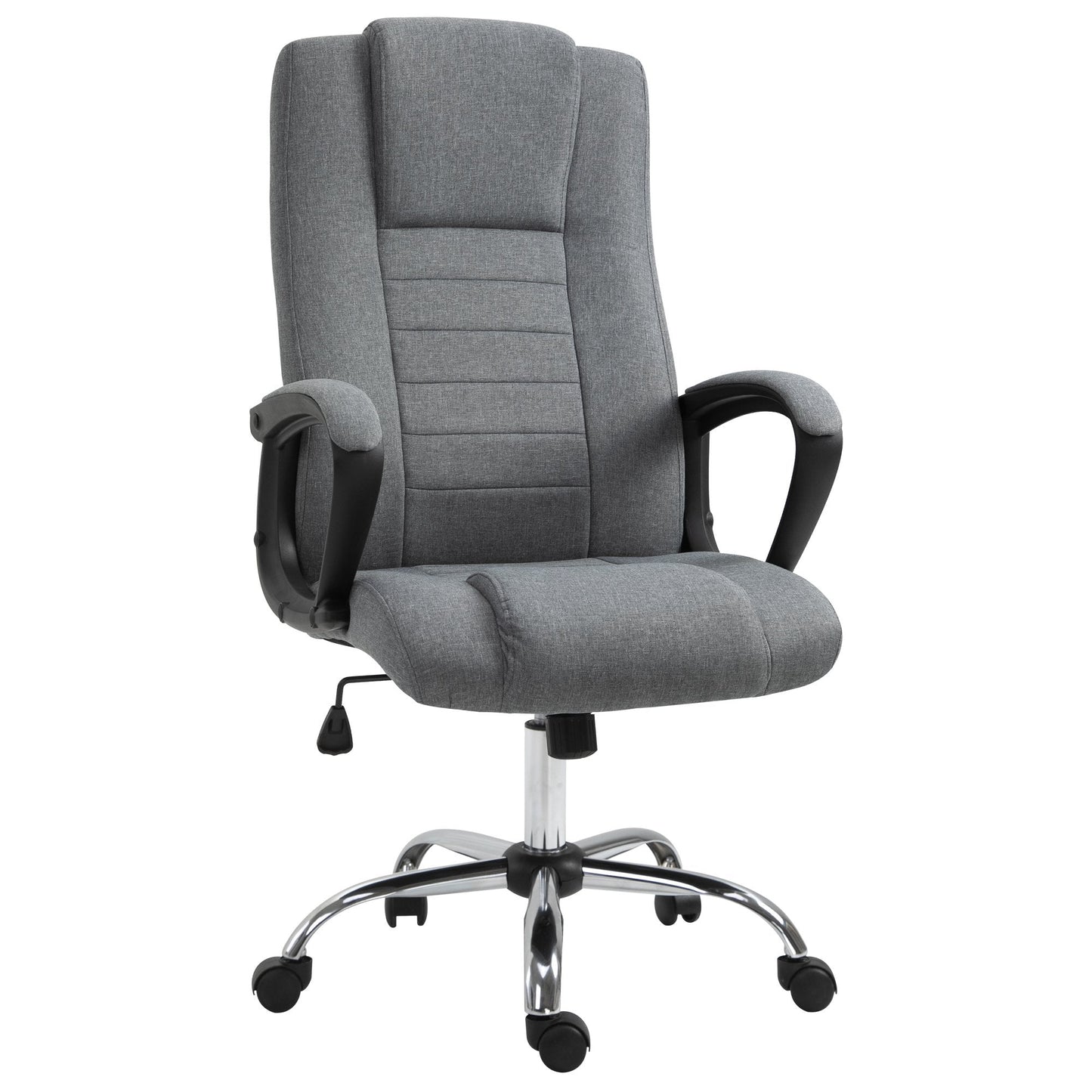 ProperAV Extra Linen Upholstered Tilting Home Office Chair - maplin.co.uk