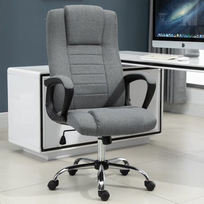 ProperAV Extra Linen Upholstered Tilting Home Office Chair