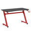 Maplin Steel Frame Gaming Desk Writing Table with Cup / Headphone Holder & Adjustable Feet - maplin.co.uk