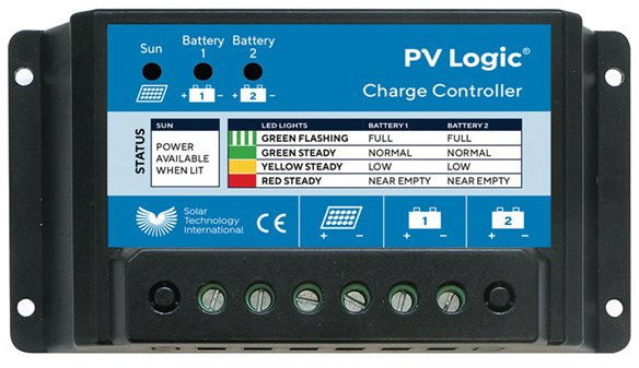 PV Logic 10Ah 12V / 24V Twin Battery Charge Controller - maplin.co.uk