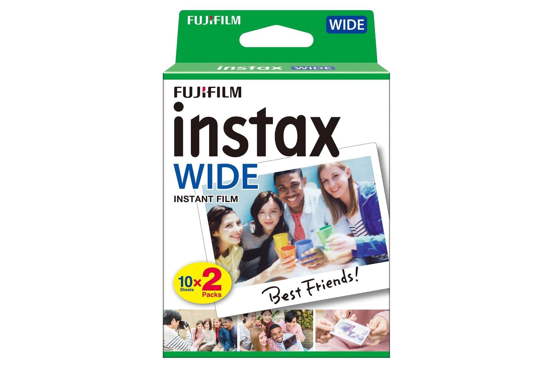 Fujifilm Instax Wide Picture Format Instant Photo Film - White Pack of 20