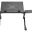 ProperAV Laptop, Tablet or Monitor Riser Stand with Extending Legs & Mouse Pad Side Mount - Black - maplin.co.uk