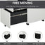 ProperAV Extra Steel 3-Drawer Rolling Filing Cabinet - White