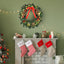 HOMCOM 60cm Pre-Lit LED Artificial Christmas Door Wreath - maplin.co.uk
