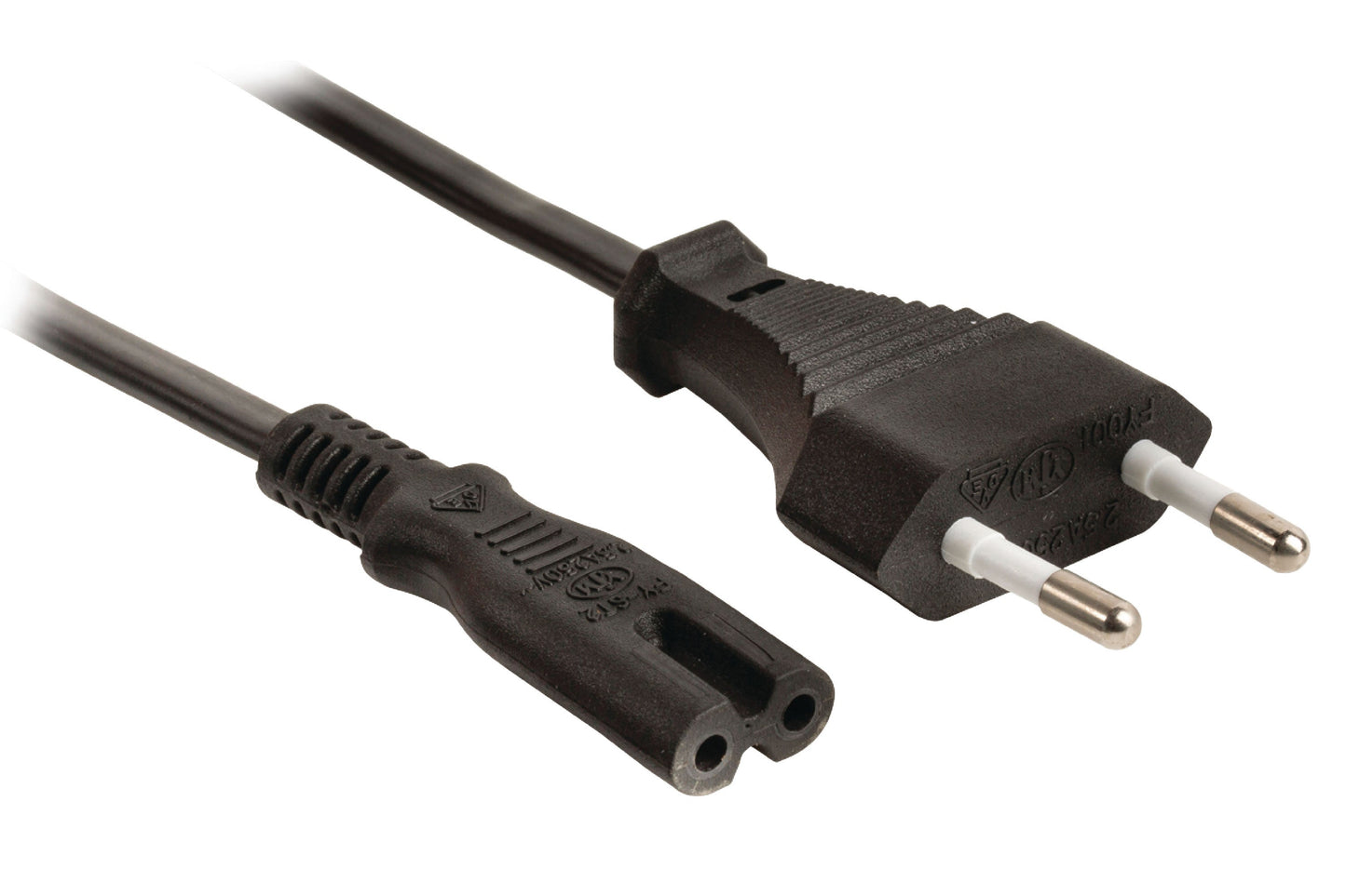 Maplin Power Lead IEC C7 Fig 8 2 Pin Plug to Euro 2 Pin Plug - 5m (Not Fused) - maplin.co.uk