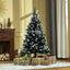 HOMCOM 5ft Snow-Dipped Artificial Christmas Tree with Star Topper - maplin.co.uk