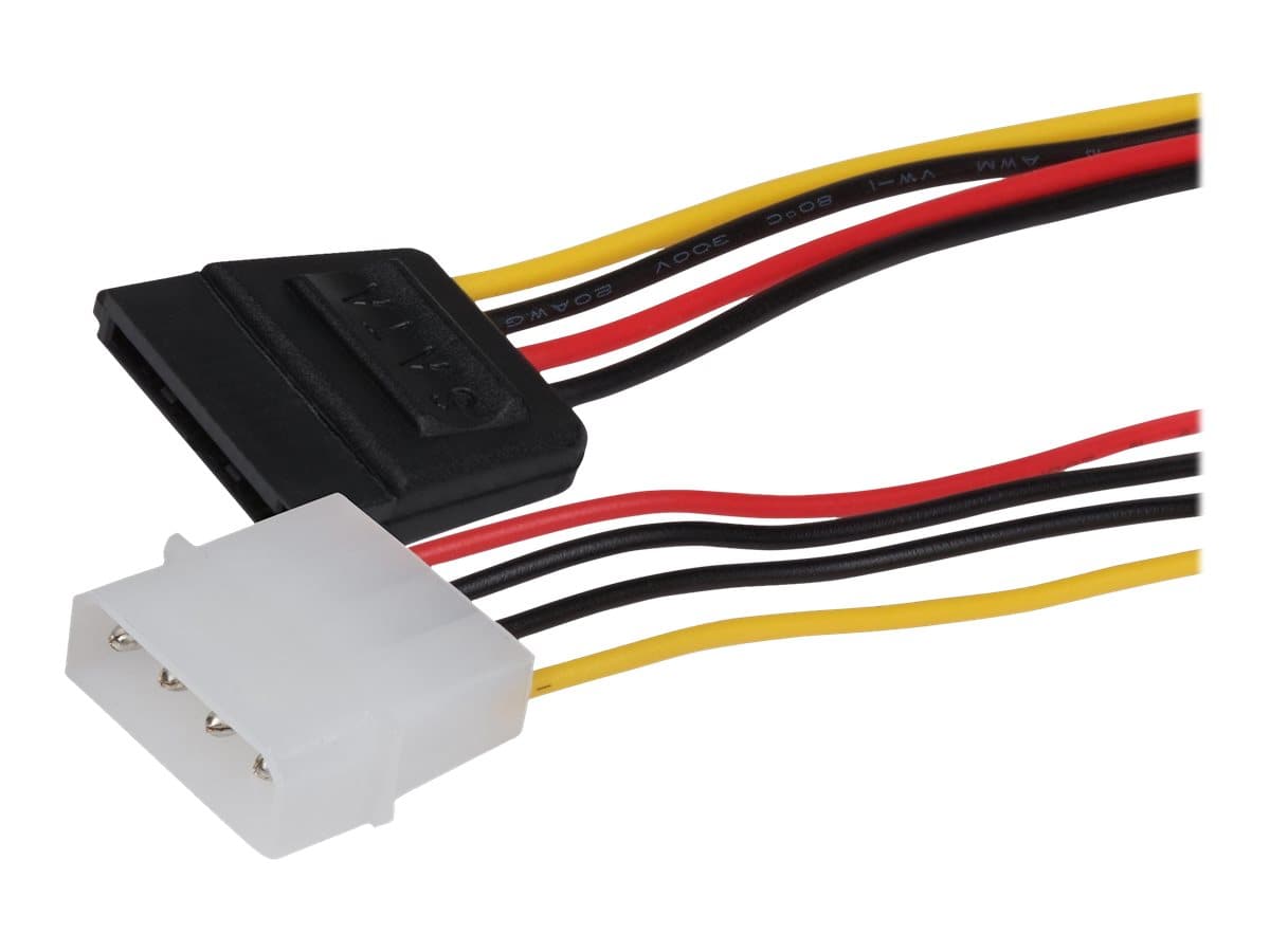 Maplin 4 Pin Molex Male to 15 Pin SATA Female Power Lead - 0.2m - maplin.co.uk