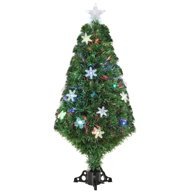 HOMCOM 4ft Pre-Lit Fibre Optic LED Artificial Christmas Tree - maplin.co.uk