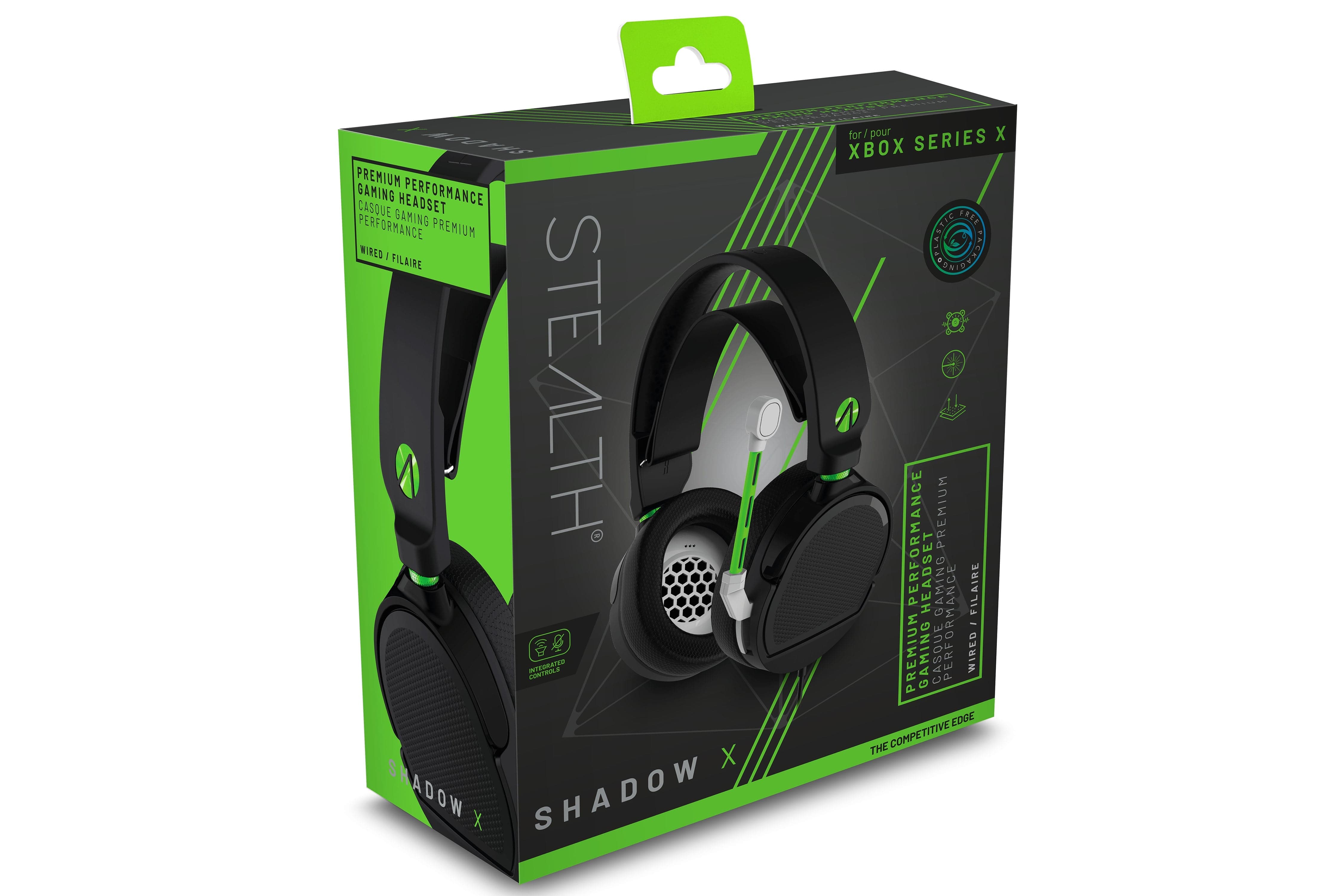 Stealth Shadow X Premium Stereo Gaming Headset - Black and Green - maplin.co.uk