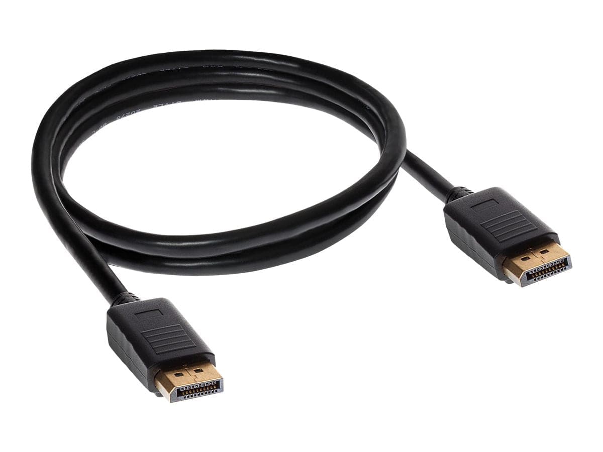 Maplin Lockable 4K Ultra HD DisplayPort Cable - Black, 1m - maplin.co.uk