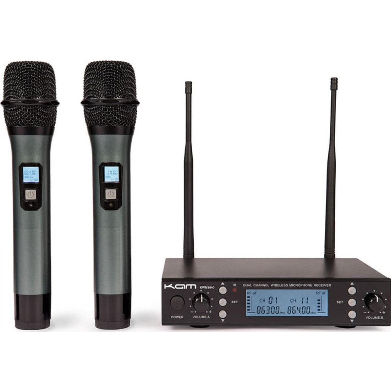 Kam UHF Multi Channel Professional Wireless Microphone System - maplin.co.uk