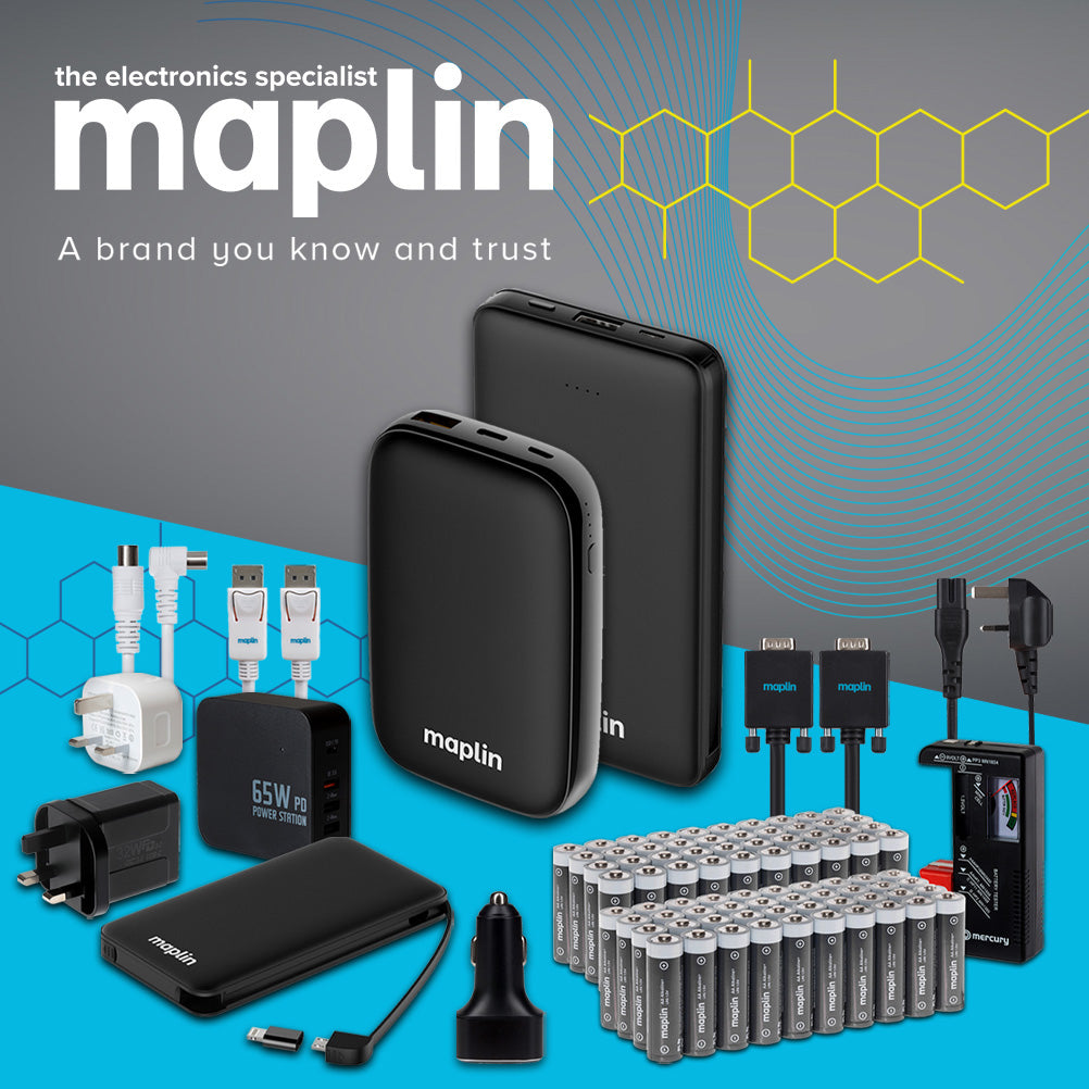 Maplin 10000mAh PD 3.0 Quick Charge 18W Portable Power Bank with USB-C & USB-A Ports - maplin.co.uk