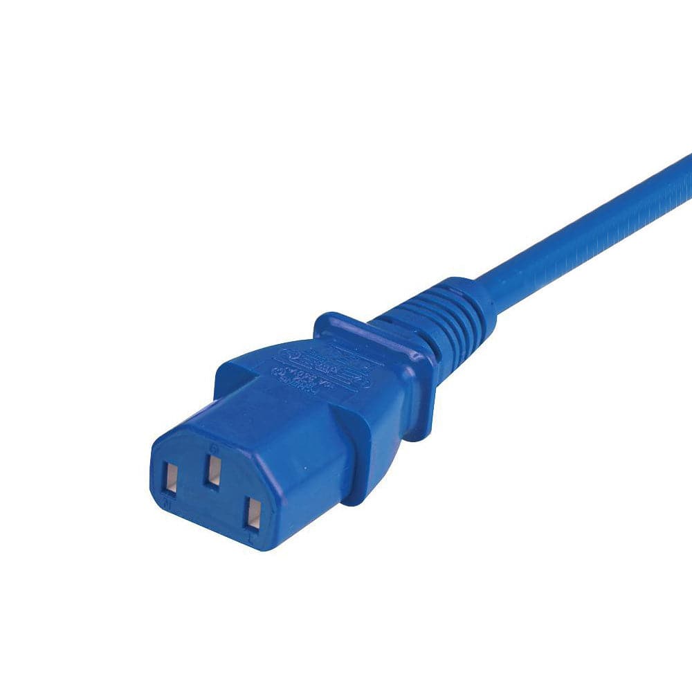 Maplin Power Lead IEC C14 Male Plug to C13 Female Extension Lead - Blue - maplin.co.uk