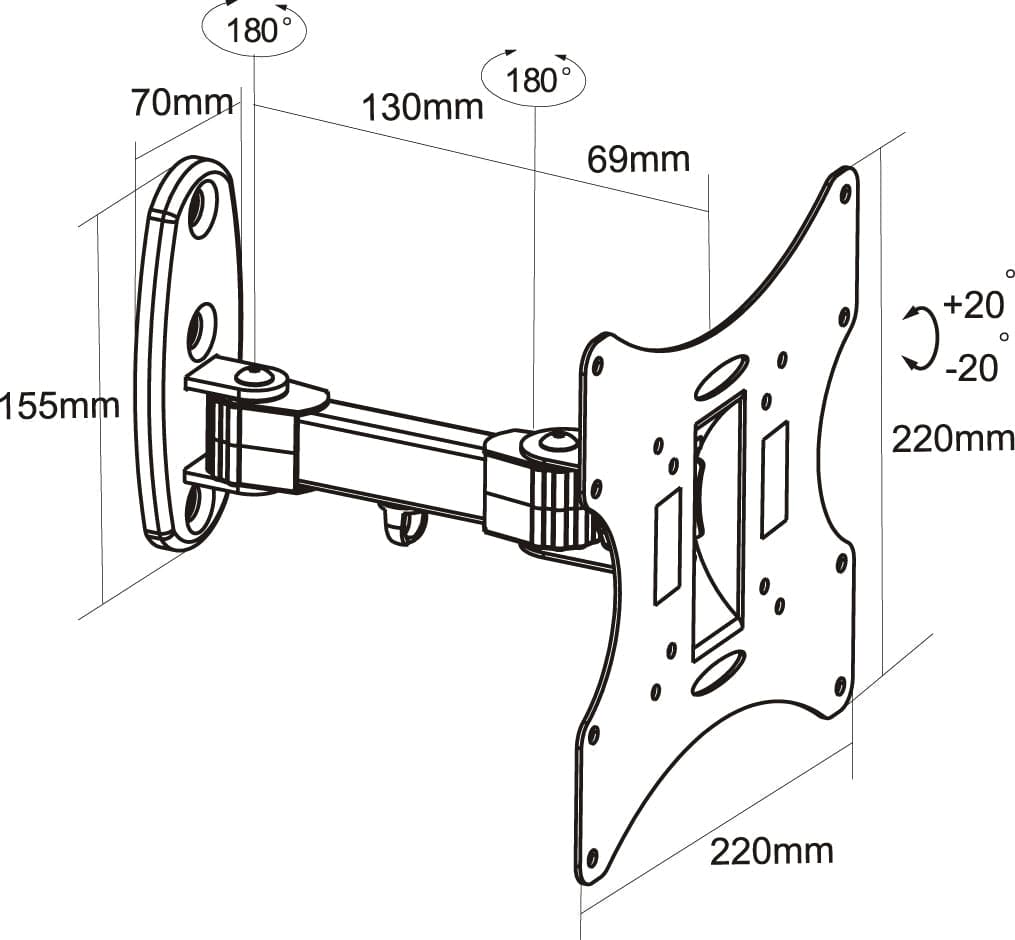 ProperAV TV Wall Bracket (23
