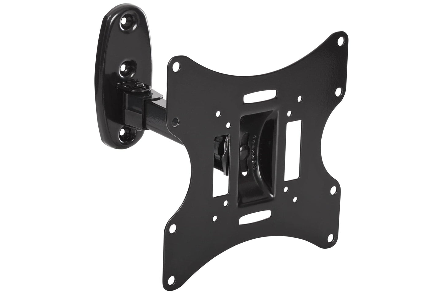 ProperAV Swing Arm 20° Tilt 23" - 43" TV Wall Bracket (30kg Capacity / VESA Max. 200x200) - Black