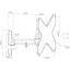 ProperAV Swing Arm 15° Tilt 23" - 43" TV Wall Bracket (15kg Capacity / VESA Max. 200x200) - Grey