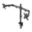 ProperAV 17" - 34" Dual Swing Arm Desk Clamp PC Monitor Mount (VESA Max. 100x100)