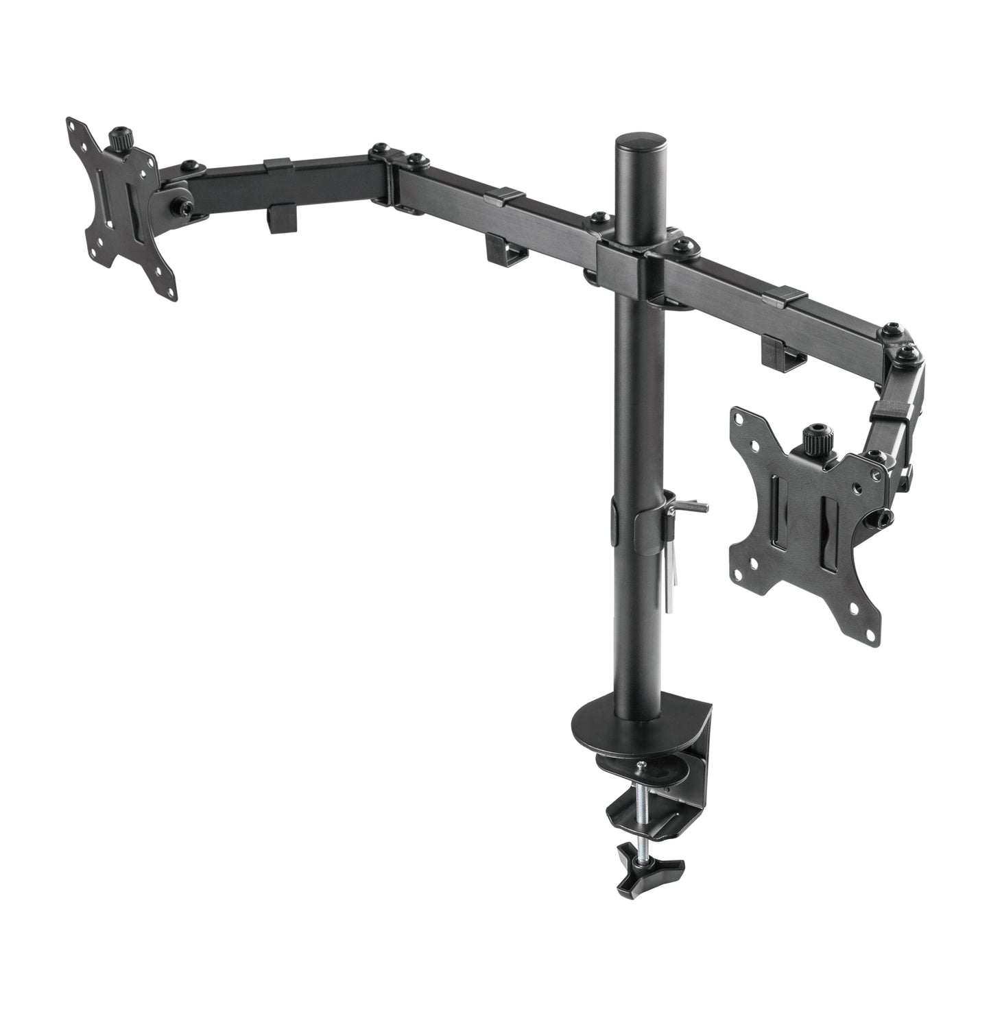 ProperAV 17" - 34" Dual Swing Arm Desk Clamp PC Monitor Mount (VESA Max. 100x100)