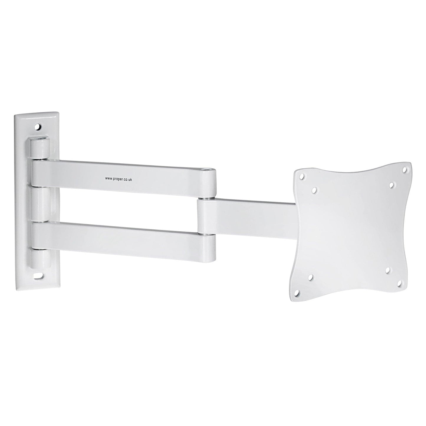 ProperAV Heavy Duty Swing Arm 70° Tilt 13" - 28" TV Wall Bracket (15kg Capacity / VESA Max. 100x100)