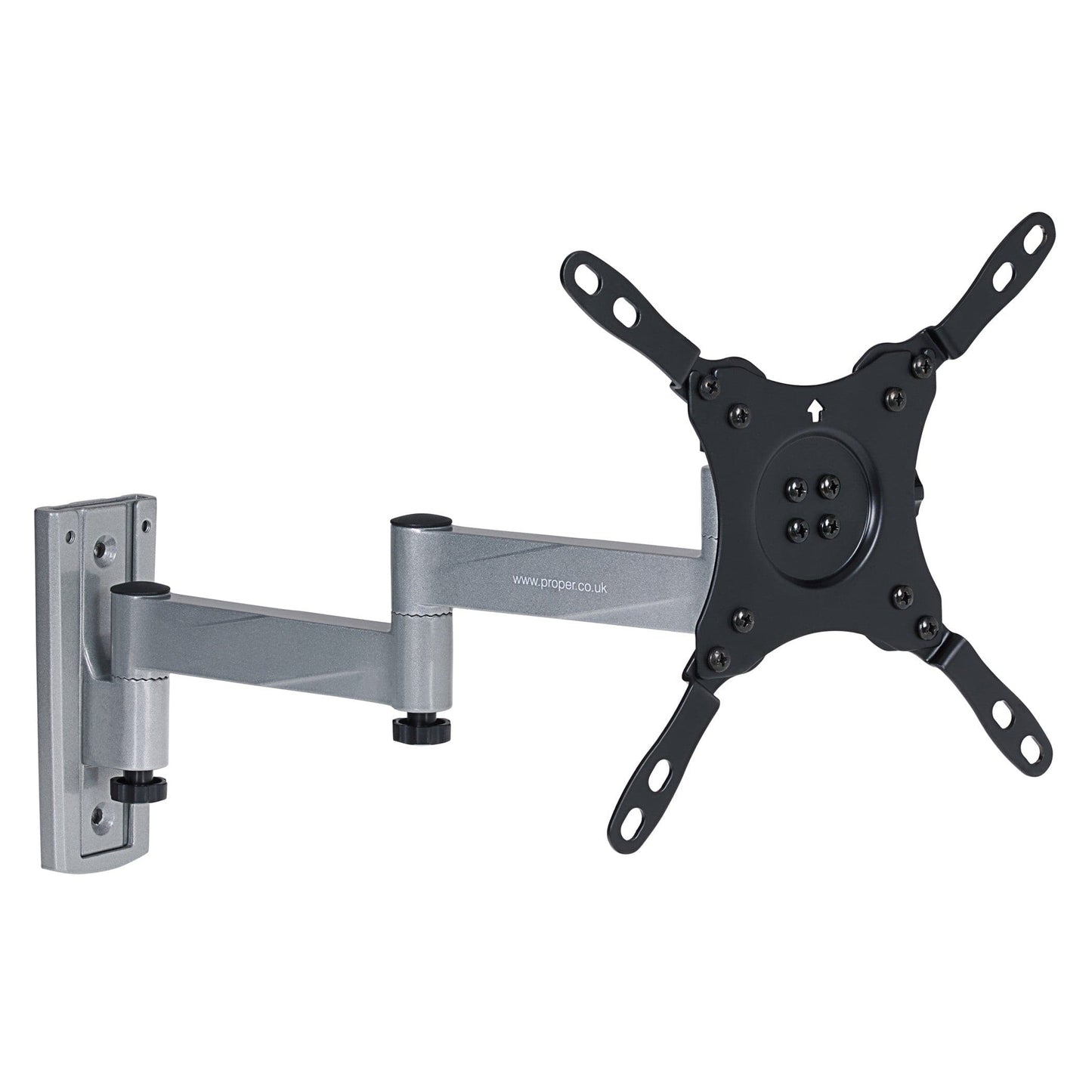 ProperAV Lockable Swing Arm Full Motion Motorhome / RV / Caravan / Boat 13 – 43” TV Bracket (15kg Capacity / VESA Max. 200x200) – Silver - maplin.co.uk