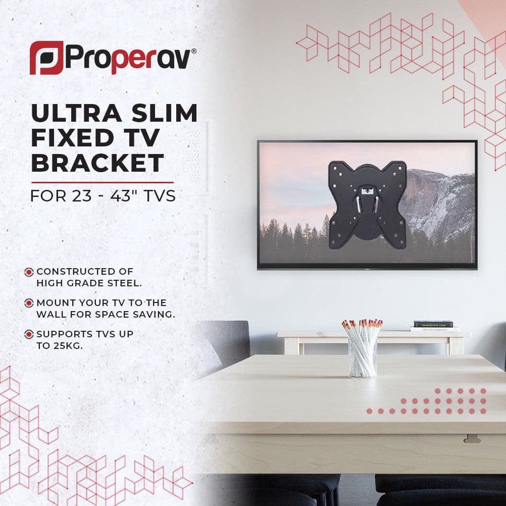 ProperAV Flat TV Wall Bracket (23
