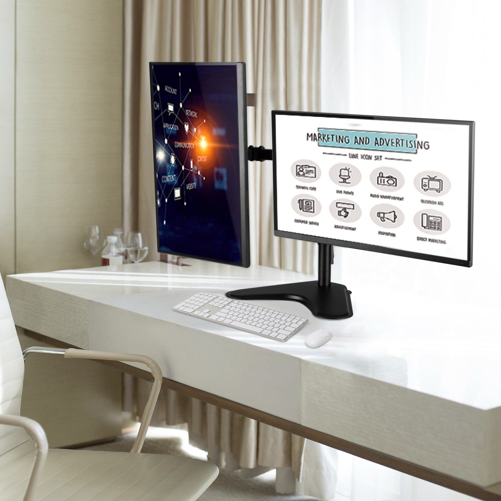 ProperAV Desk Monitor Mount 17