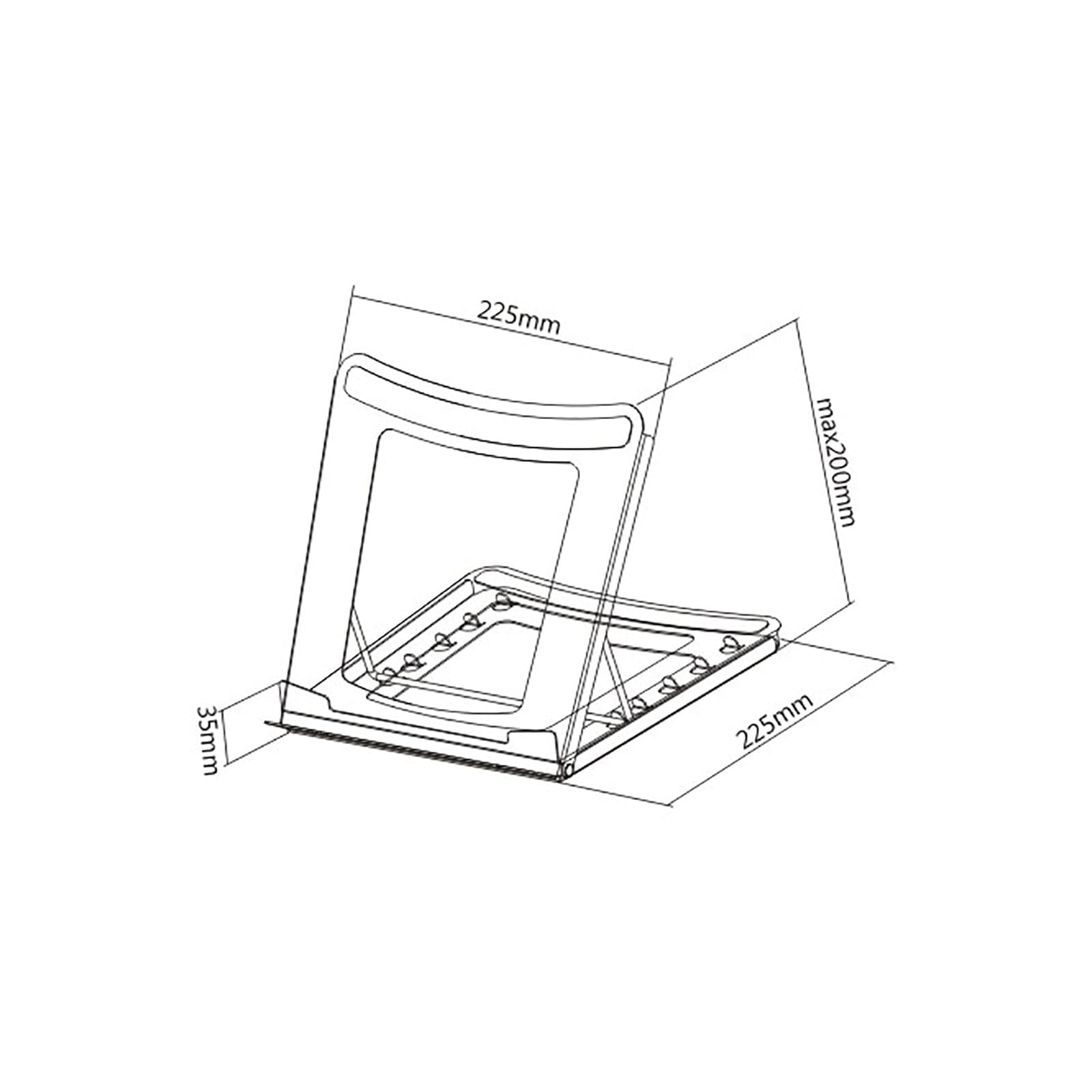 ProperAV Steel Construction Laptop or Tablet Stand with 5 Adjustable Settings - maplin.co.uk