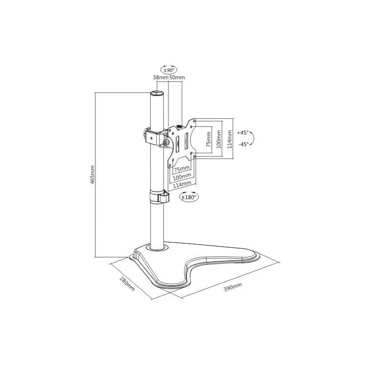 ProperAV Desk Monitor Mount 17