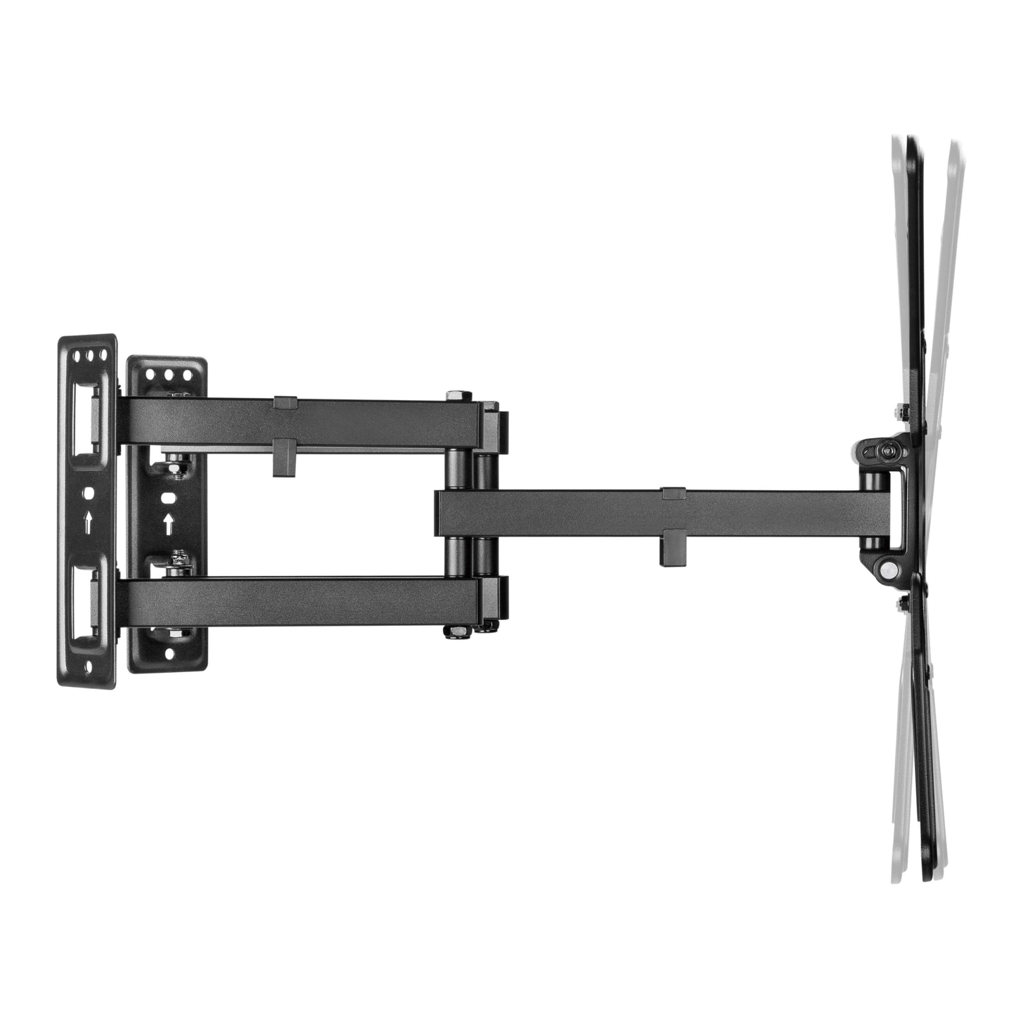 ProperAV Heavy Duty Swing Arm 23" - 55" Corner TV Wall Bracket (45kg Capacity / VESA Max. 400x400) - Black