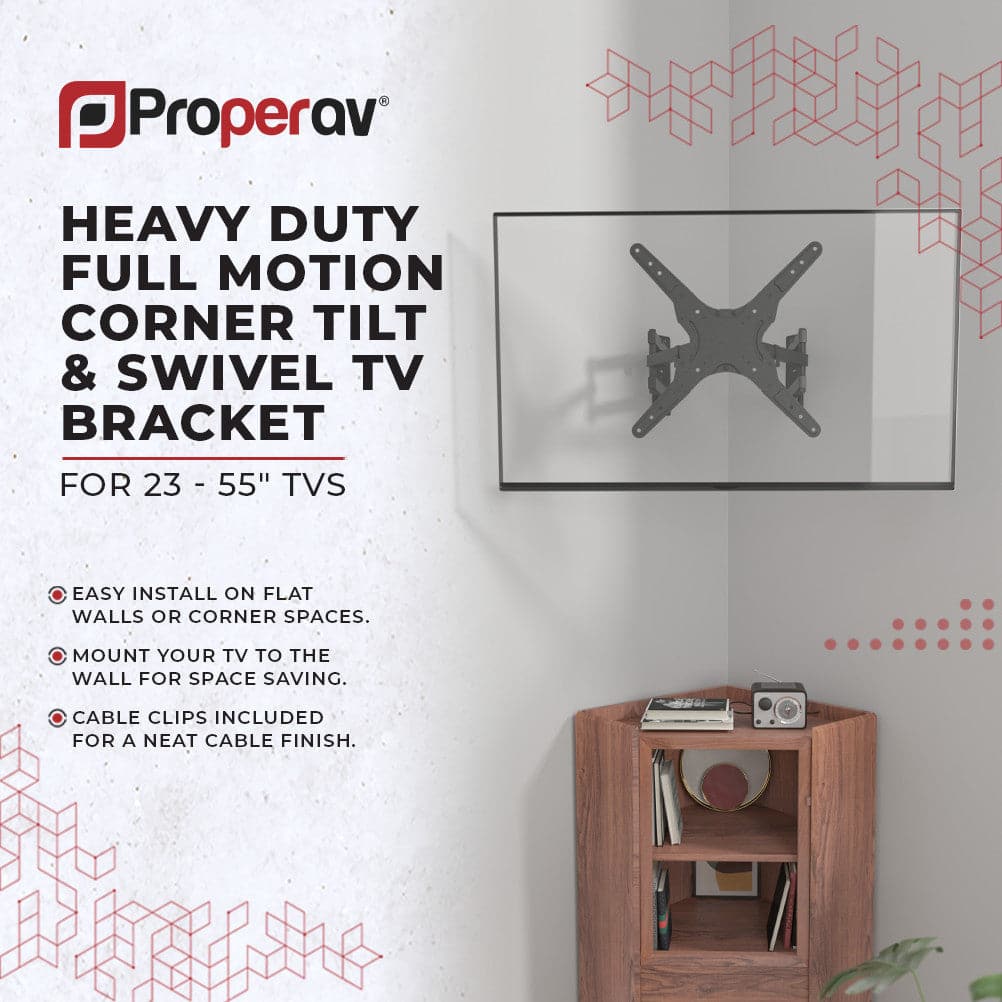 ProperAV Corner TV Wall Bracket (23