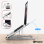 ProperAV Aluminium Portable Laptop or Tablet Stand with Built-in 100W USB-C Hub / 4 x USB-A Ports - Silver - maplin.co.uk