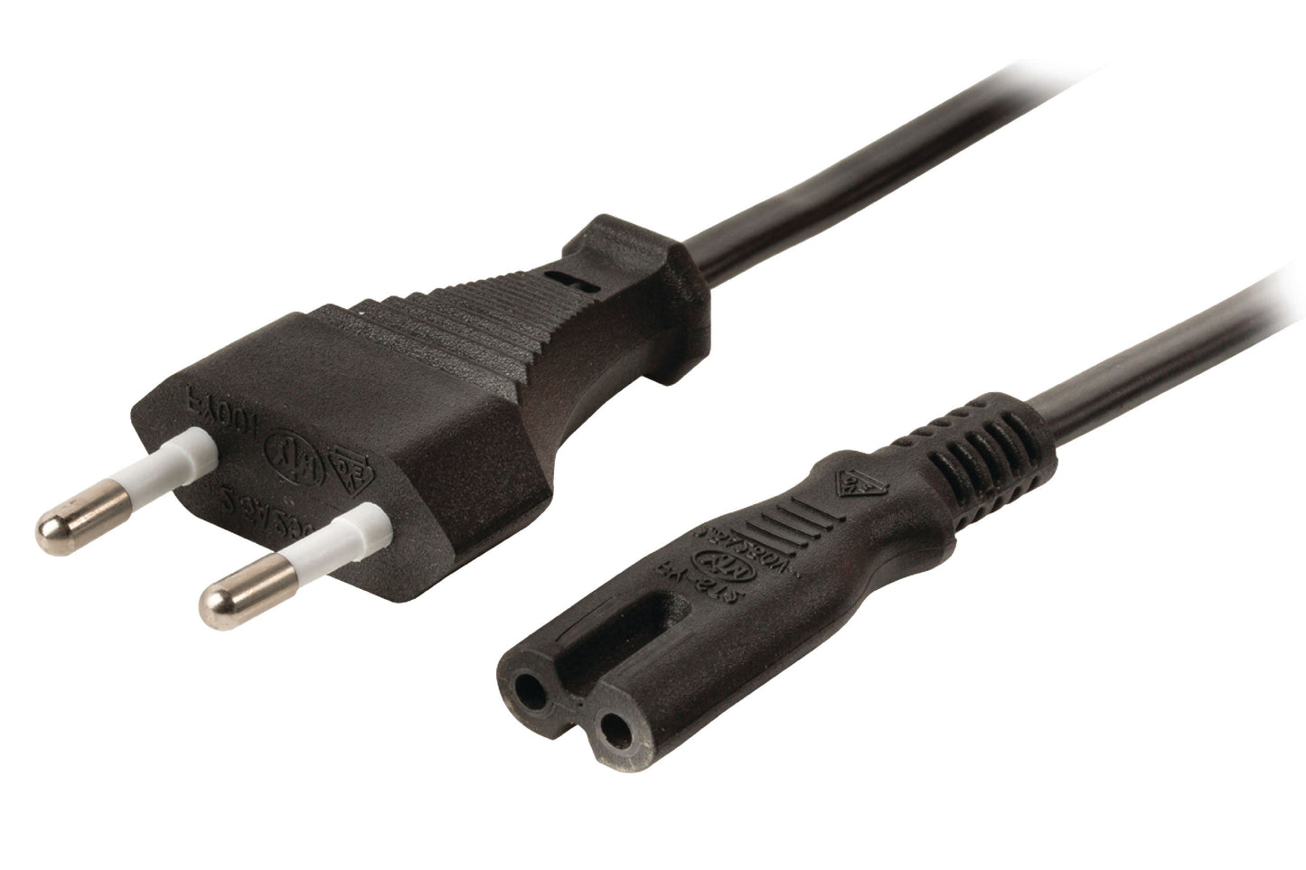 Maplin Power Lead IEC C7 Fig 8 2 Pin Plug to Euro 2 Pin Plug - 5m (Not Fused) - maplin.co.uk