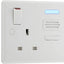 British General Nexus Double Switched 13A Power Socket with Door Chime - White - maplin.co.uk
