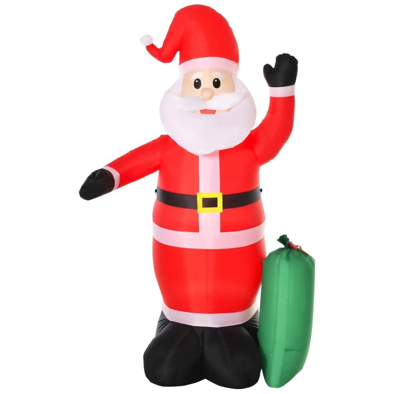 HOMCOM 7.5ft Inflatable LED Christmas Santa Claus Outdoor Decoration - maplin.co.uk