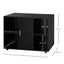 ProperAV Extra 360 Degree Casters E1 Particle Board Mobile Printer Stand File Cabinet - Black - maplin.co.uk