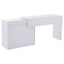 ProperAV Extra Rotating L-Shaped Corner Computer Desk with Storage Shelf Drawer Combo
