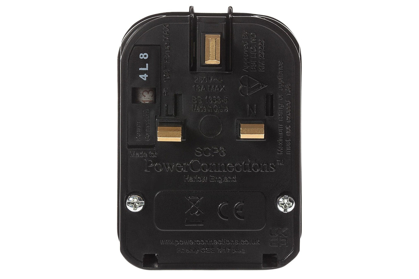 Maplin 240V 13A Screw Cover Schuko Socket to UK Plug Adapter - maplin.co.uk