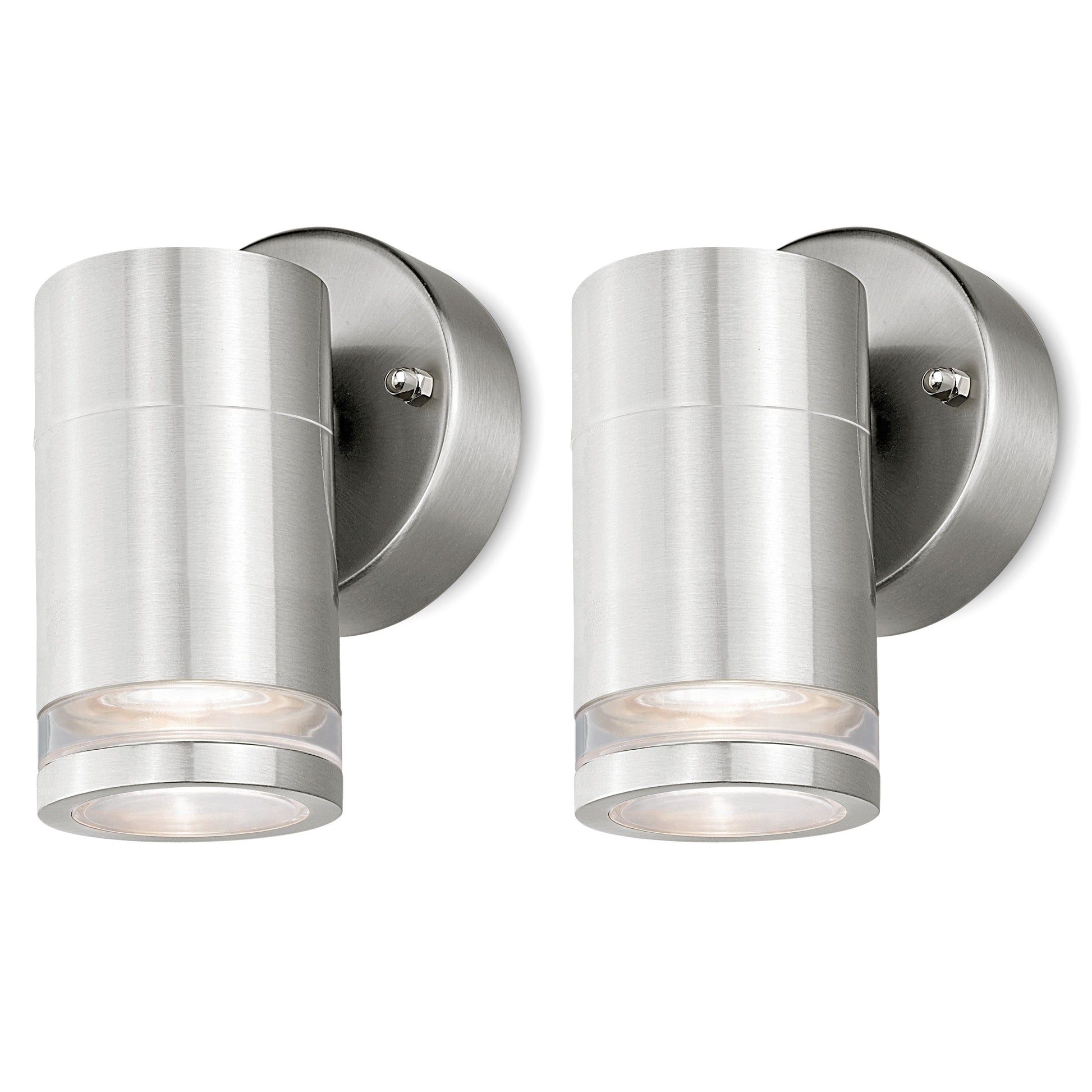 4lite Marinus GU10 Single Direction Outdoor Wall Light without PIR - Stainless Steel - maplin.co.uk